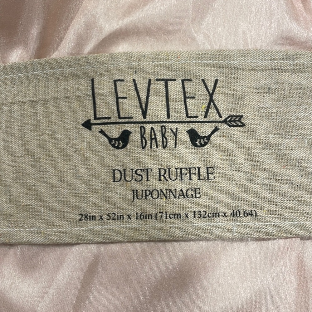 Dusty Pink Ruffle Juponnage Baby Crib Skirt. Never used. Wrong color.